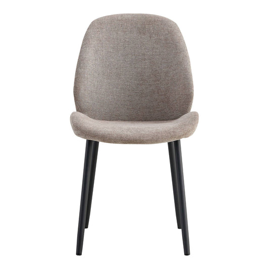 Scaun de dining, culoare gri piatra, picioare negre