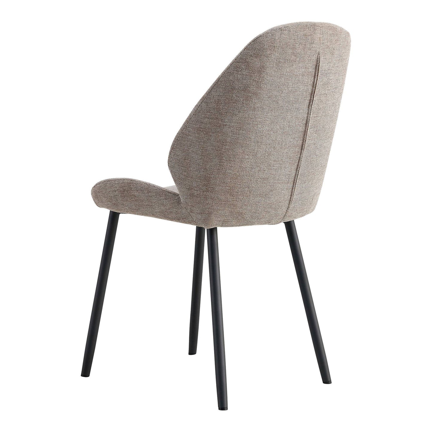 Scaun de dining, culoare gri piatra, picioare negre