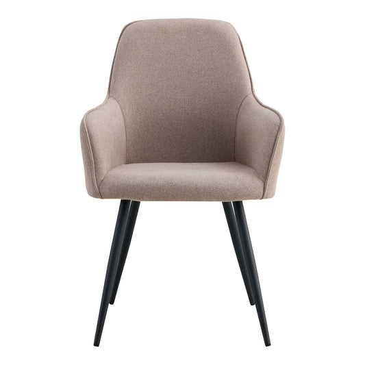 Scaun de dining, culoare gri piatra, picioare negre