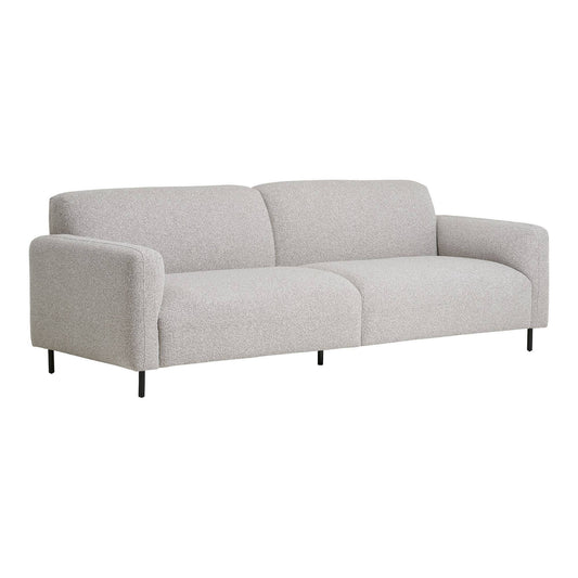 Canapea cu 3 locuri, bouclé, gri deschis