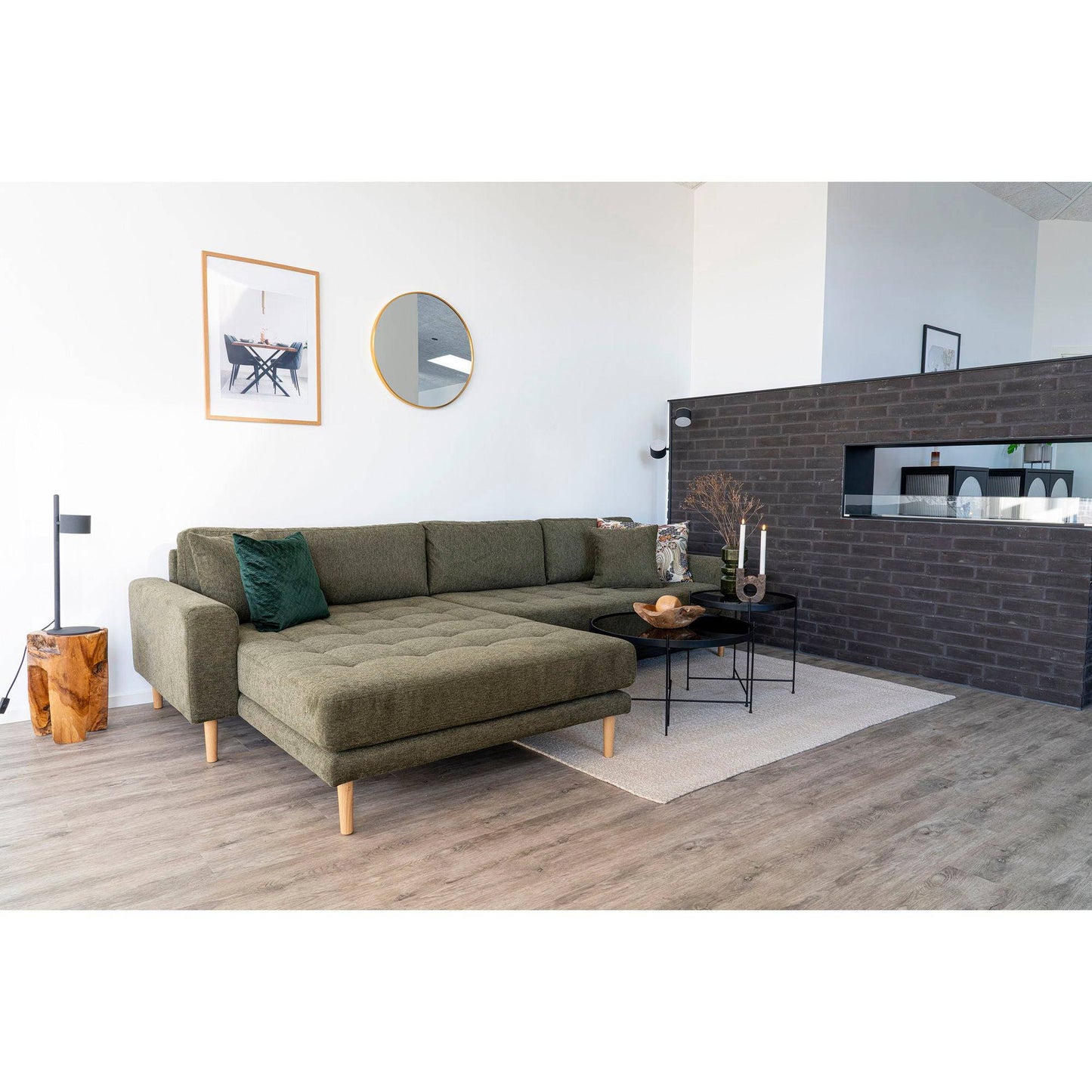 Taburet, tec, natur, 3 picioare, in living