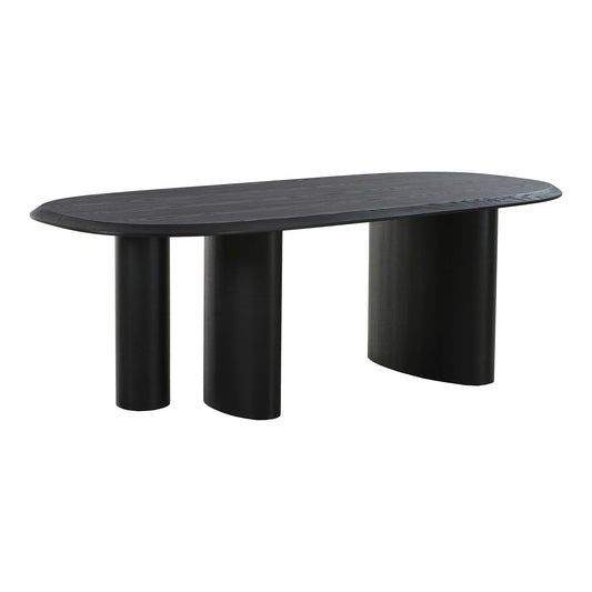 Masa de dining din furnir de frasin negru