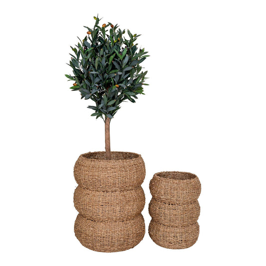 cos din iarba de mare, natur, set de 2