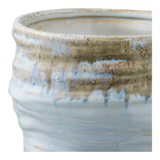 Vaza din ceramica, albastru deschis, detaliu