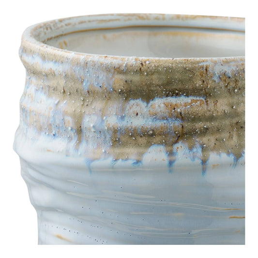 Vaza din ceramica, albastru deschis, detaliu