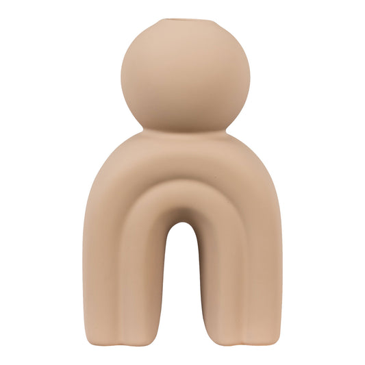 Suport de lumanare din ceramica, maro