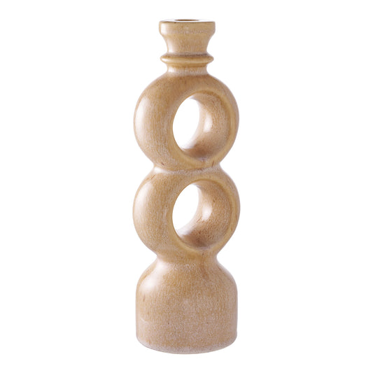Suport pentru lumanare, ceramica, maro