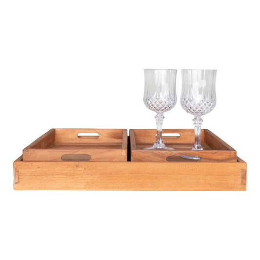 Tava din tec, natur set de 3