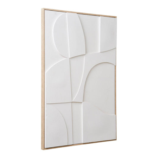 Decoratiune in relief pentru perete, alb