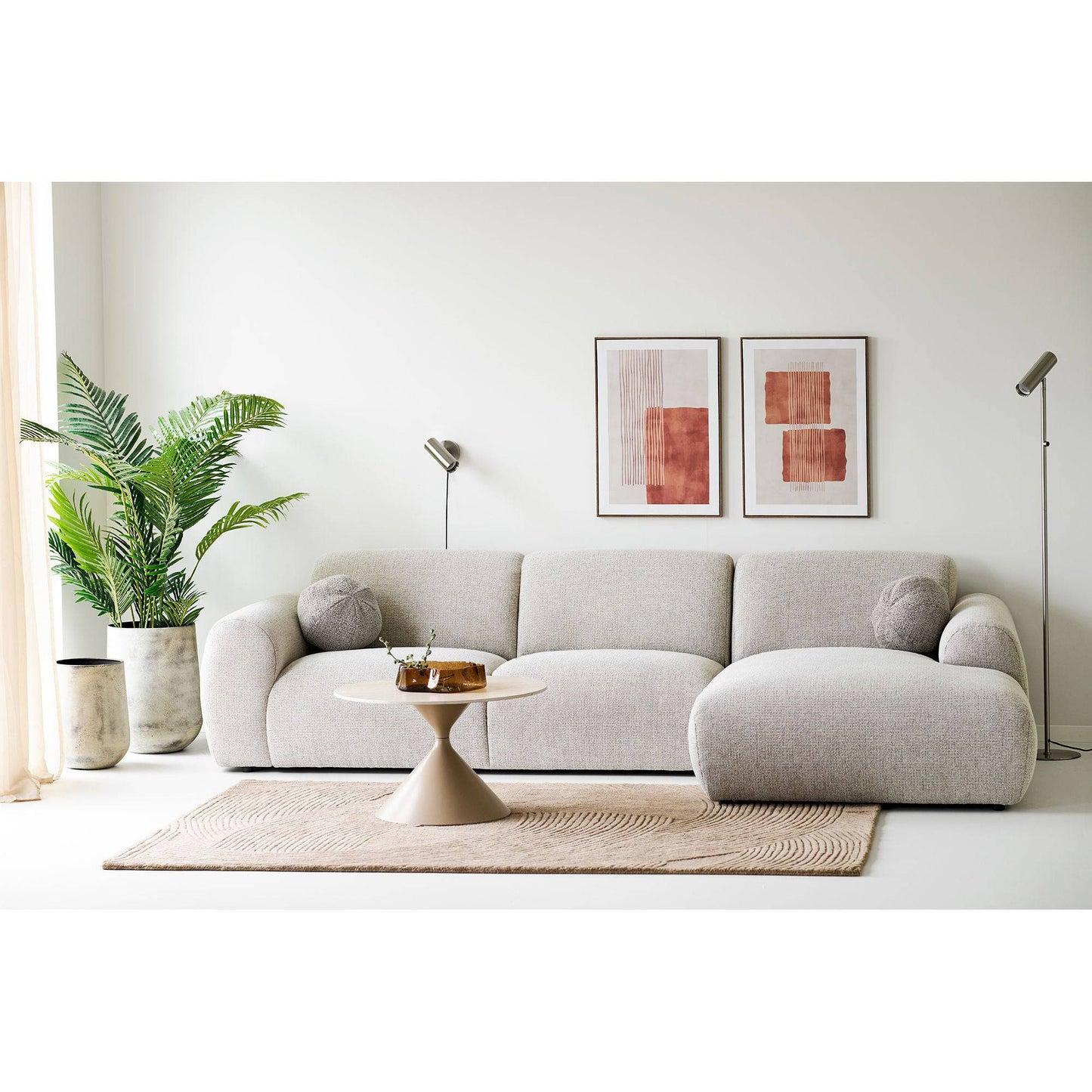 Print pe panza, canvas, bej/maro, in living