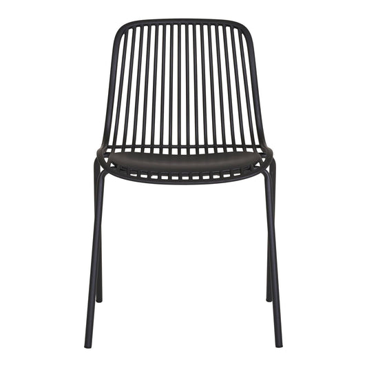 Scaun de dining din polipropilena, stivuibil, negru