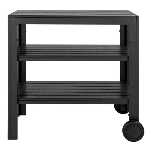 Carucior ceai, aluminiu/lemn artificial