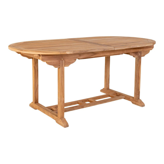 Masa de dining extensibila din lemn de tec natur