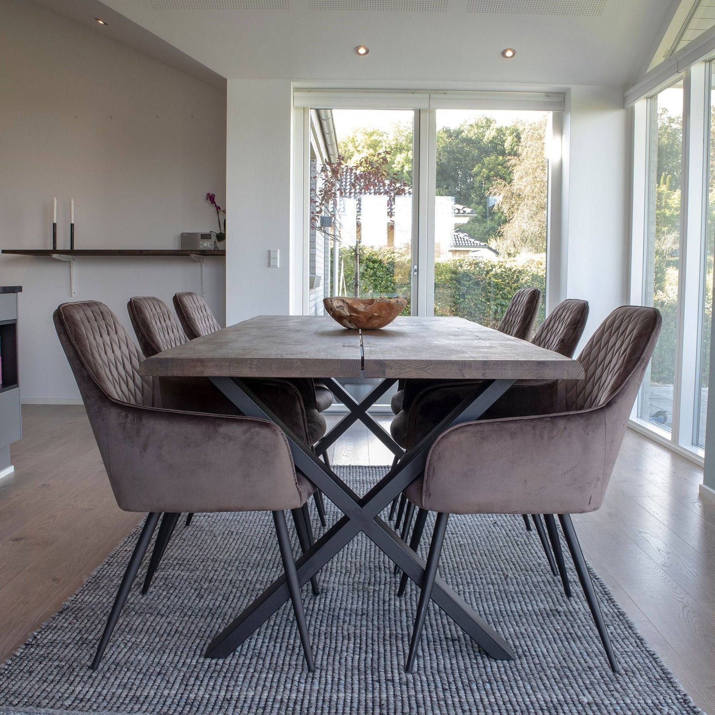 set masa de dining si 6 scaune de dining