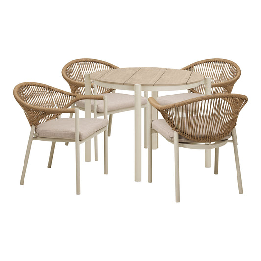 set pentru gradina cu masa de dining si 4 scaune de dining