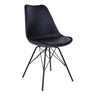 Scaun de dining Oslo din piele ecologica neagra