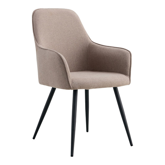 Scaun de dining, culoare gri piatra, picioare negre