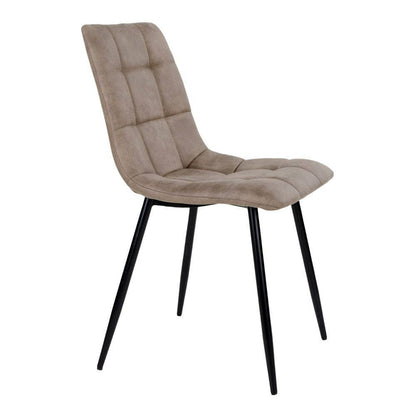Scaun de dining rotativ, material bouclé, bej-gri