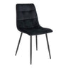 Scaun de dining Middelfart din catifea neagra
