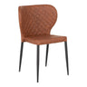 Scaun de dining Pisa maro vintage, cu picioare negre