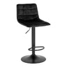 Scaun de bar Middelfart din catifea neagra