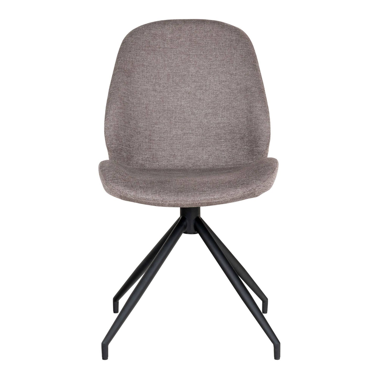 Scaun de dining rotativ, culoare gri piatra, picioare negre