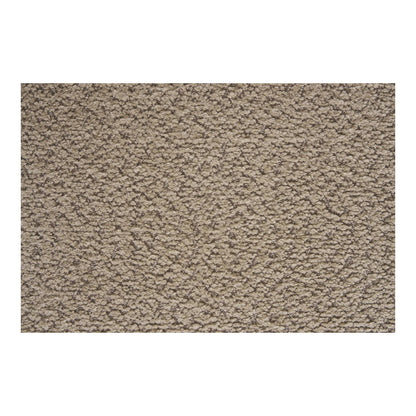 Scaun de dining, material bouclé, bej, picioare negre, detaliu sezut
