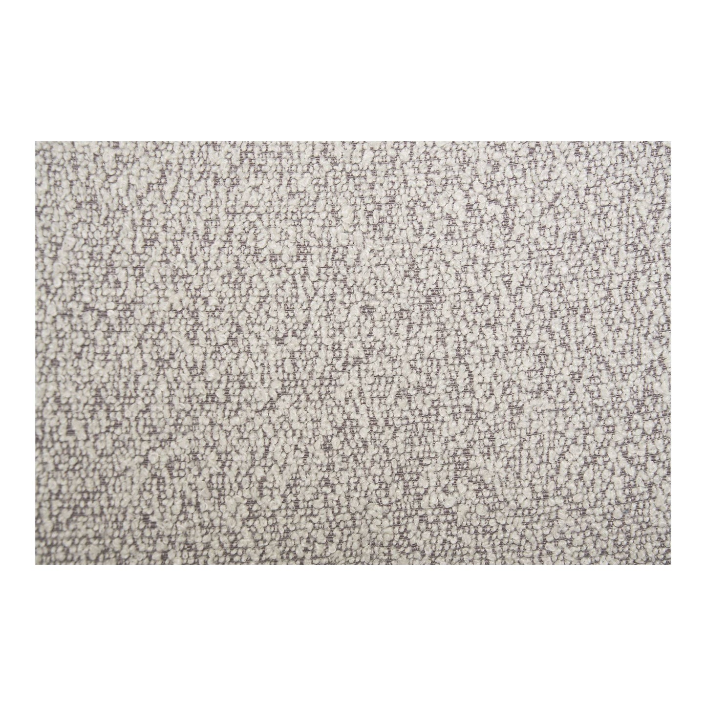 Scaun de dining, material bouclé, nisipiu, picioare negre, detaliu sezut