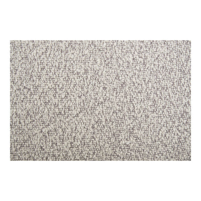 Scaun de dining, material bouclé, nisipiu, picioare negre, detaliu sezut