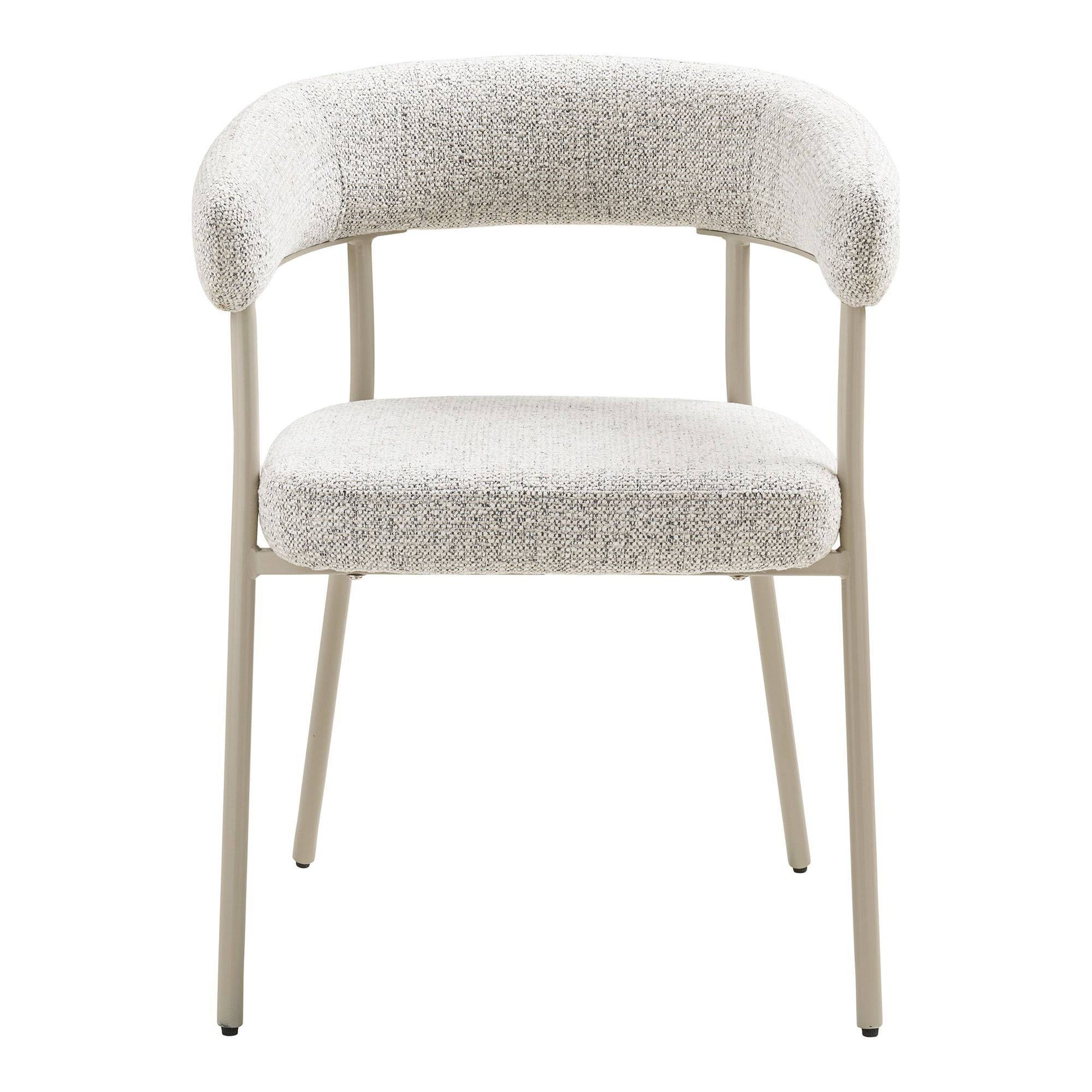 Scaun de dining nisipiu, picioare gri