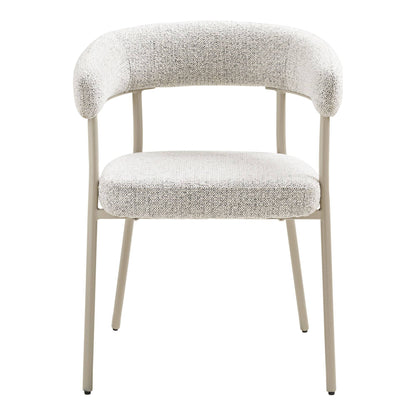Scaun de dining nisipiu, picioare gri