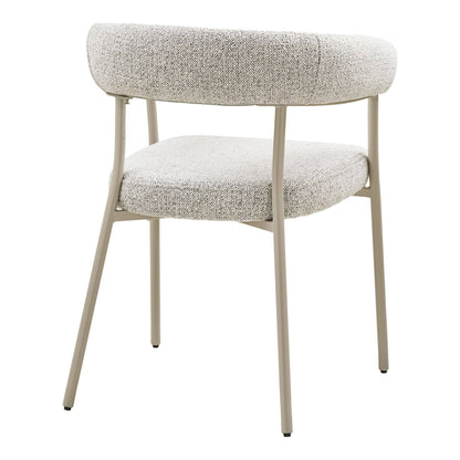 Scaun de dining nisipiu, picioare gri