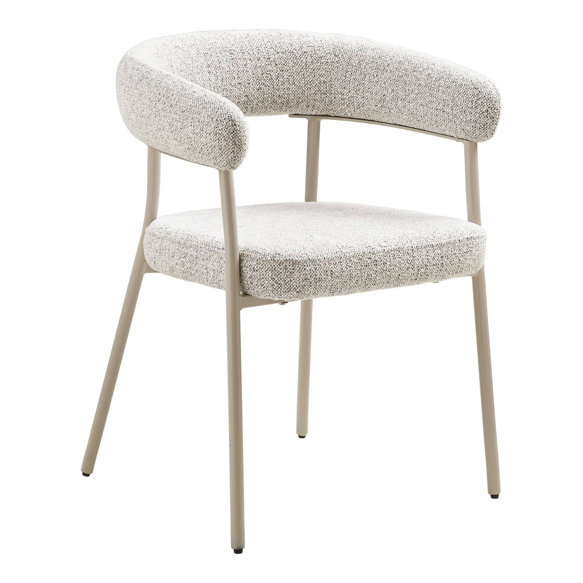 Scaun de dining nisipiu, picioare gri
