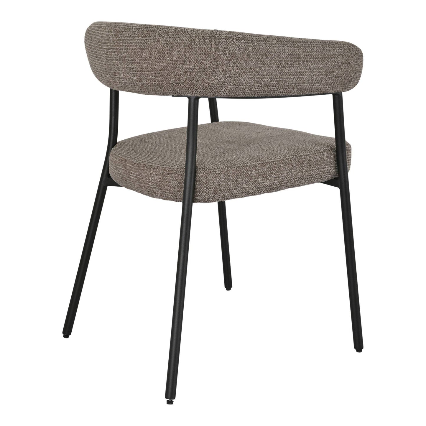 Scaun de dining maro, picioare negre