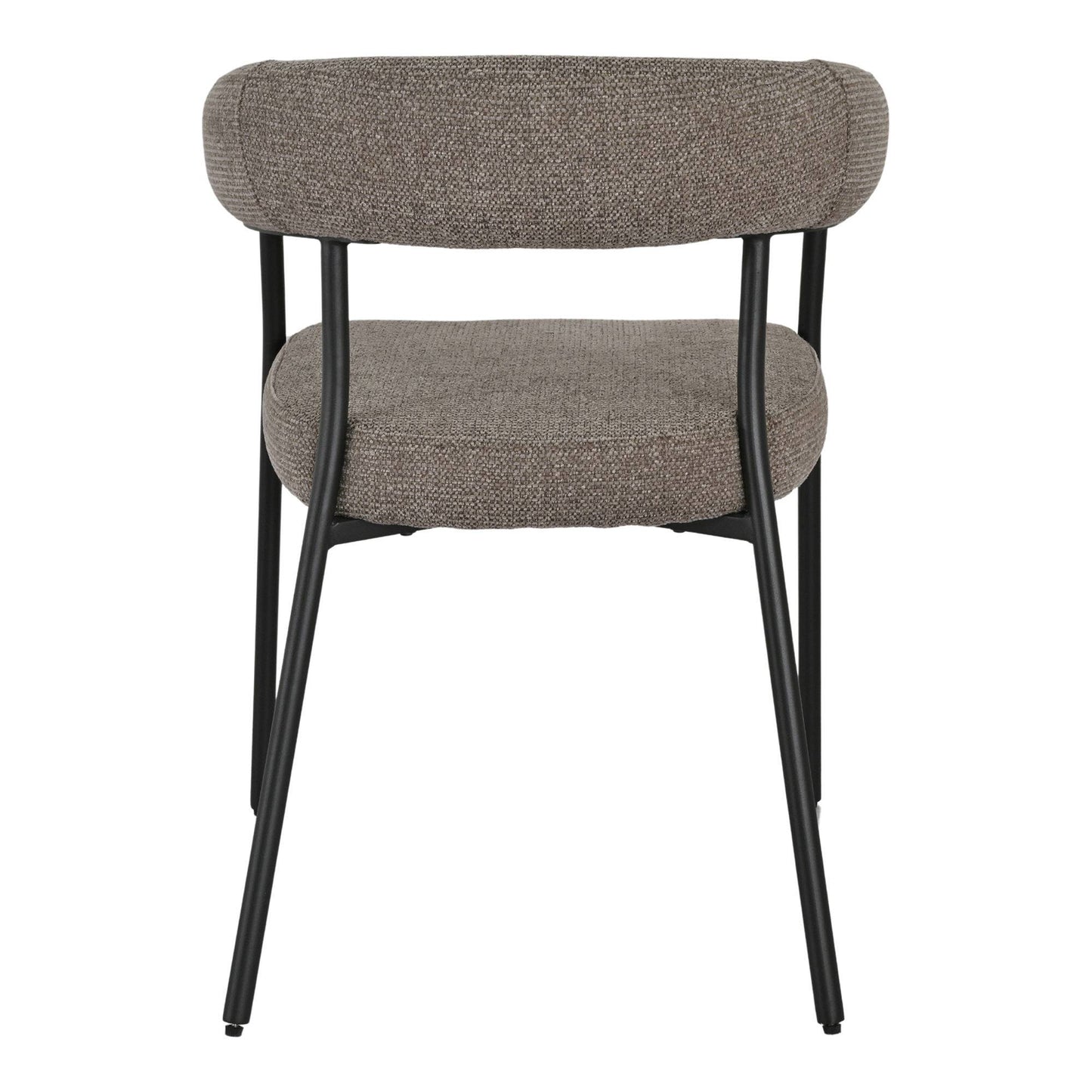Scaun de dining maro, picioare negre