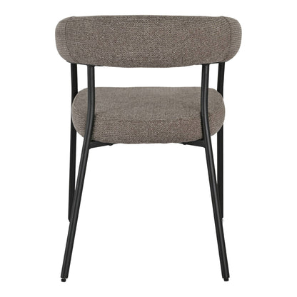 Scaun de dining maro, picioare negre