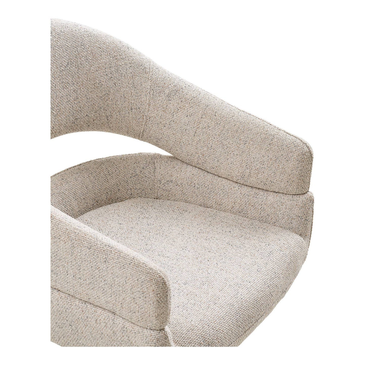 Scaun de dining rotativ, bej heather, picioare gri, detaliu