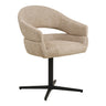 Scaun de dining rotativ Dover, nisipiu heather, cu picioare negre
