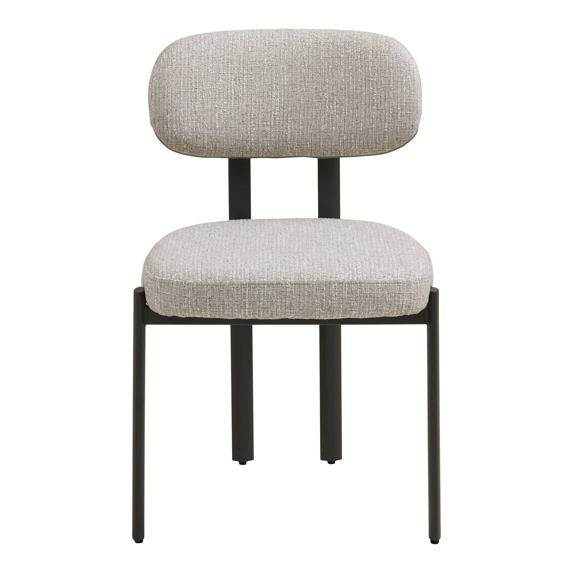 Scaun de dining gri deschis, picioare gri
