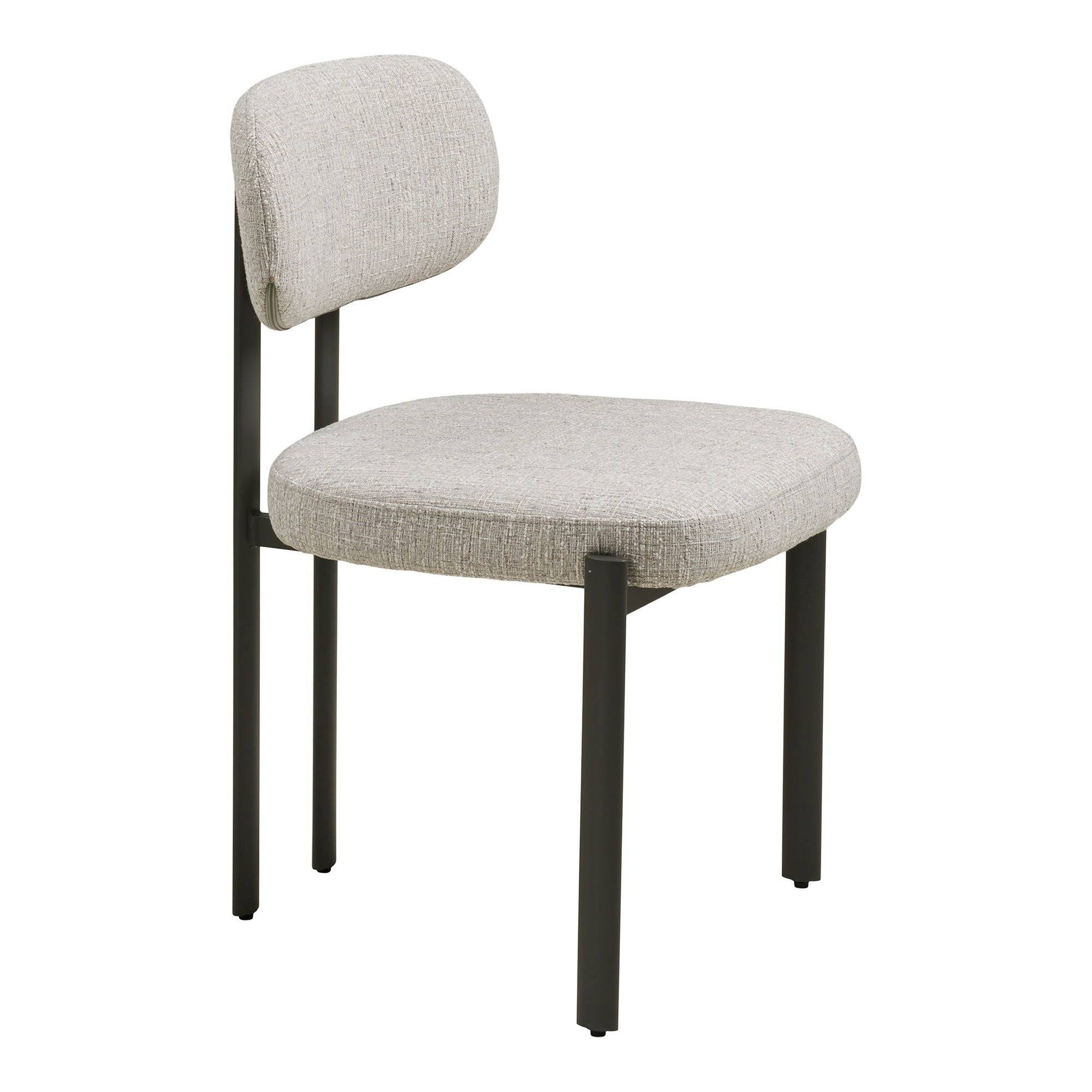 Scaun de dining gri deschis, picioare gri