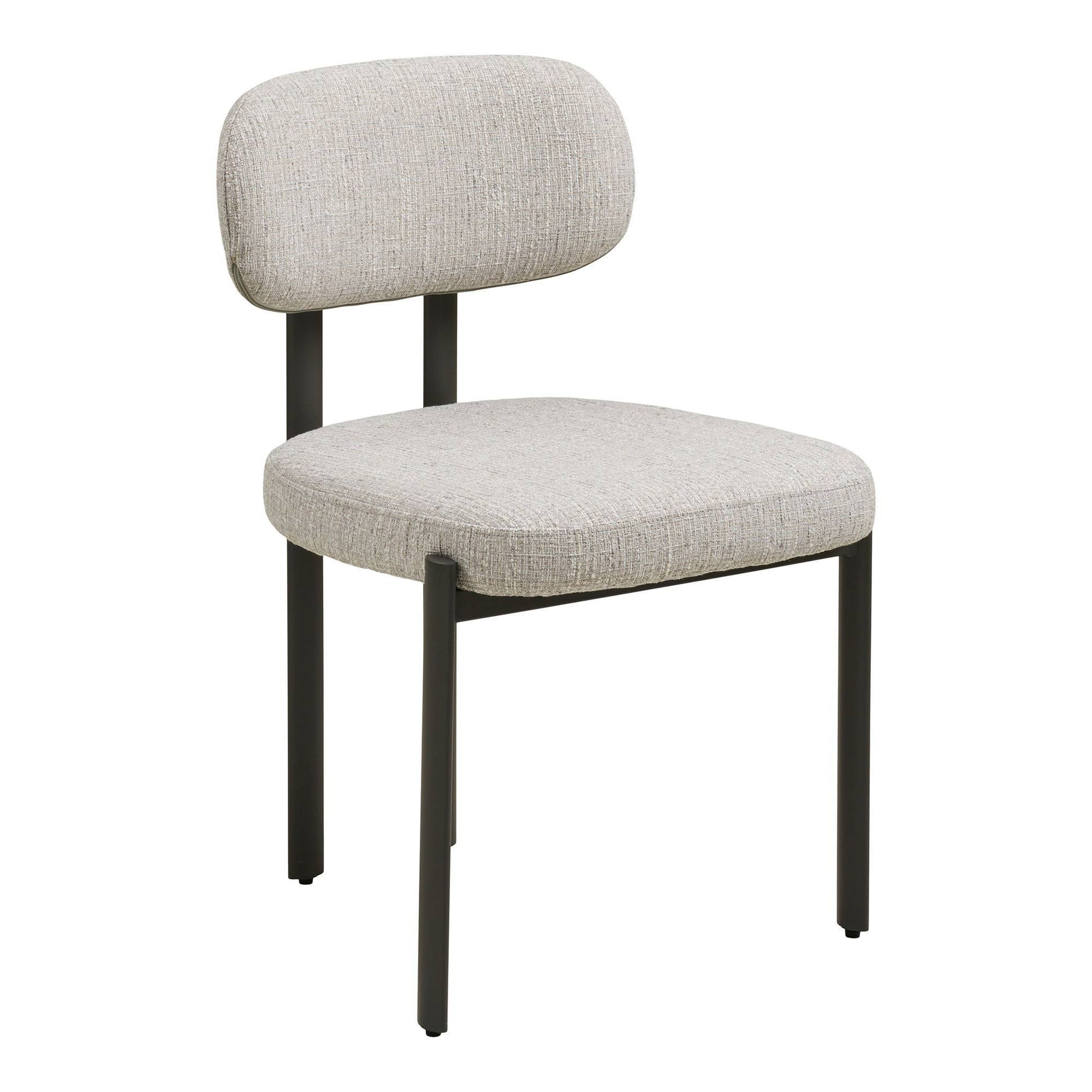 Scaun de dining gri deschis, picioare gri