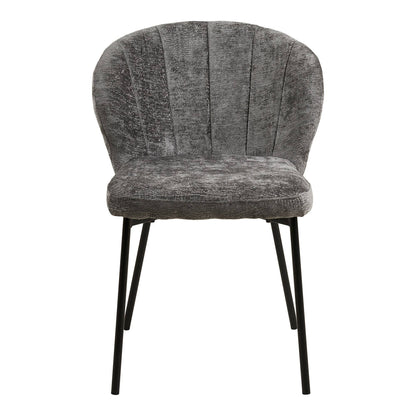 Scaun de dining gri, picioare negre