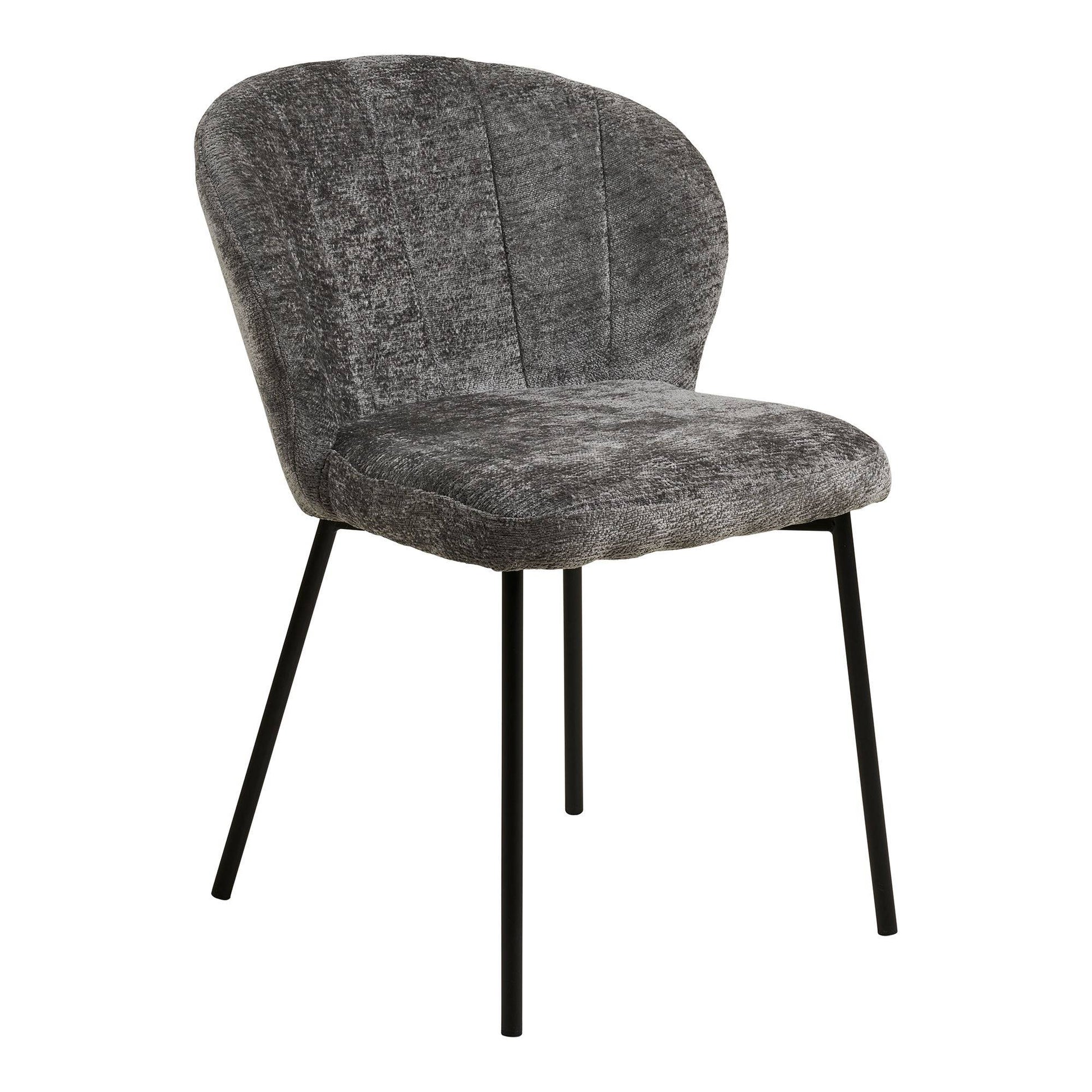 Scaun de dining gri, picioare negre