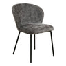 Scaun de dining gri Roanne cu picioare negre