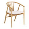 Scaun de dining Agustin din lemn de stejar cu sezut textil