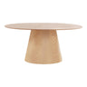 Masa de dining Bolton din furnir de frasin, ovala, natur, 90x160x75 cm