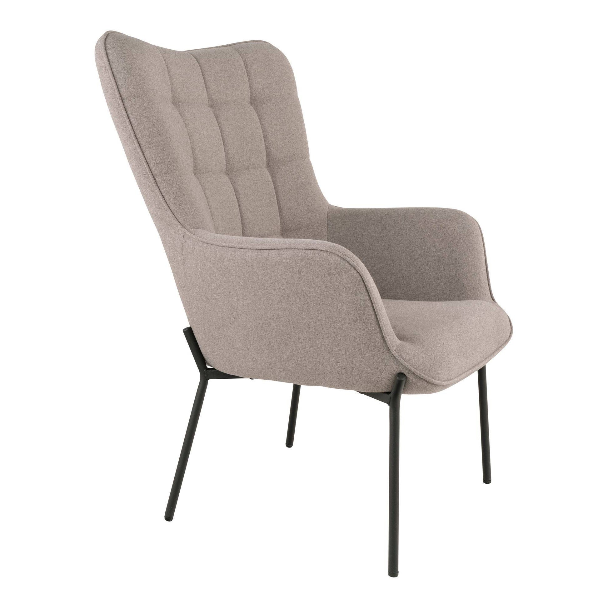 Scaun de culoare gri piatra, cu picioare negre
