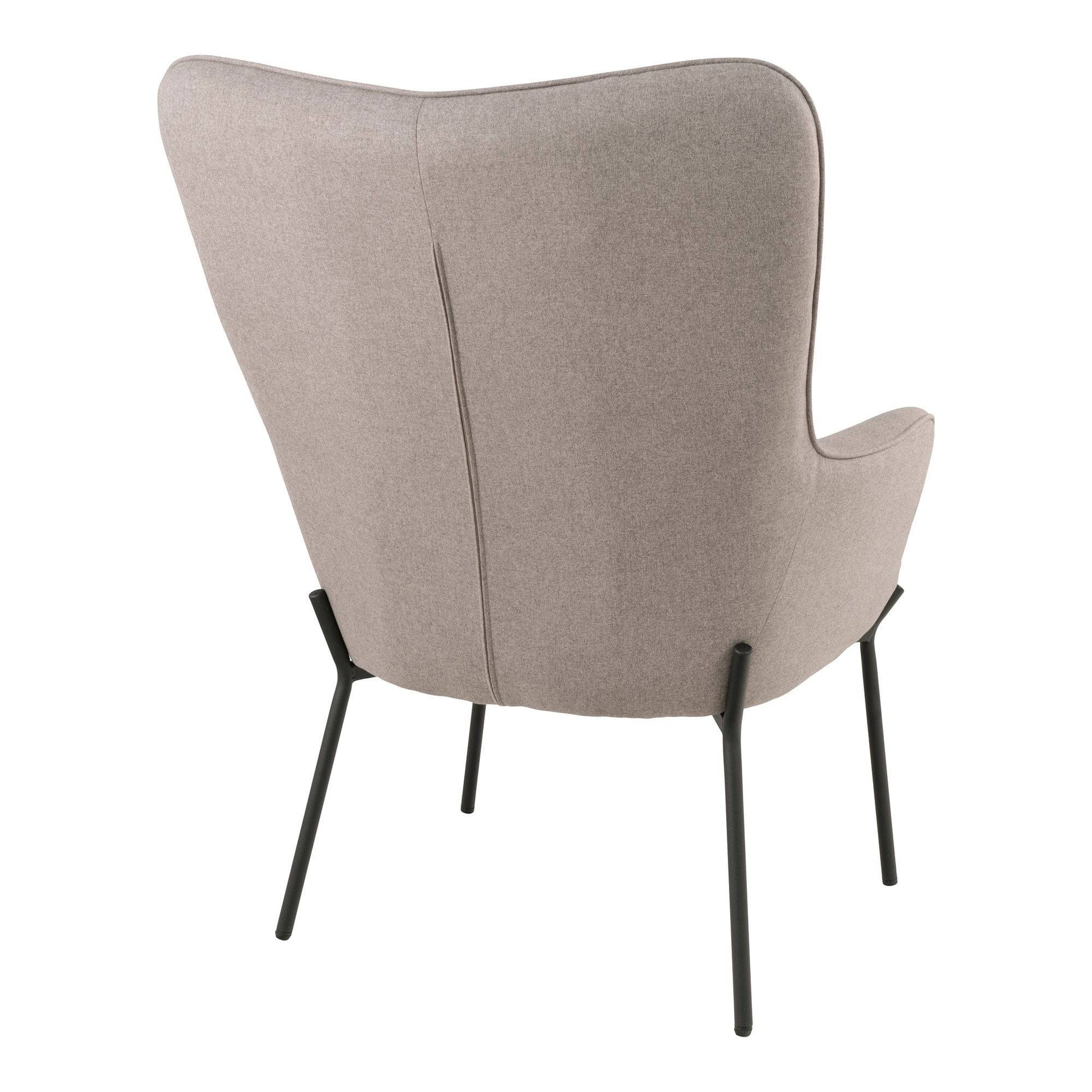 Scaun de culoare gri piatra, cu picioare negre