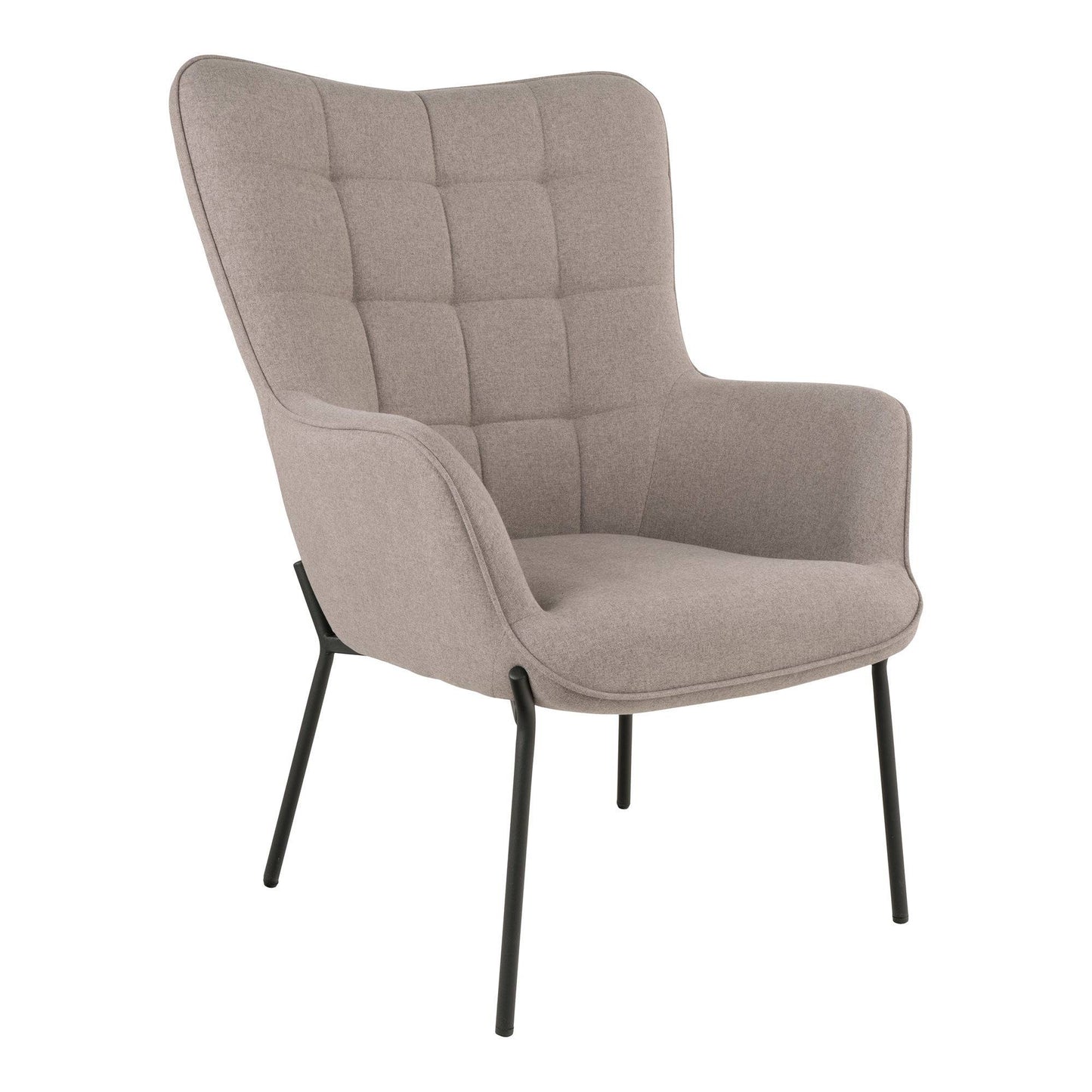 Scaun de culoare gri piatra, cu picioare negre