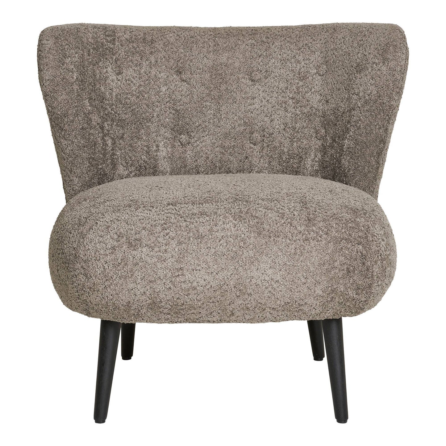 Fotoliu din material bouclé, maro/negru
